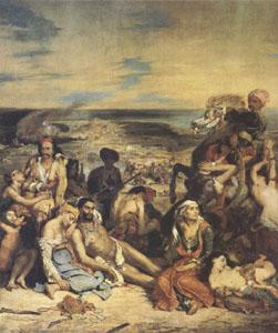 Eugene Delacroix Scenes of the Massacres of Scio;Greek Families Awaiting Death or Slavery (mk05) oil painting picture